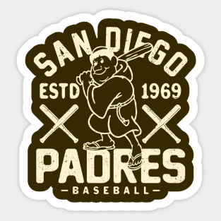 Retro San Diego Padres 2 by Buck Tee Sticker